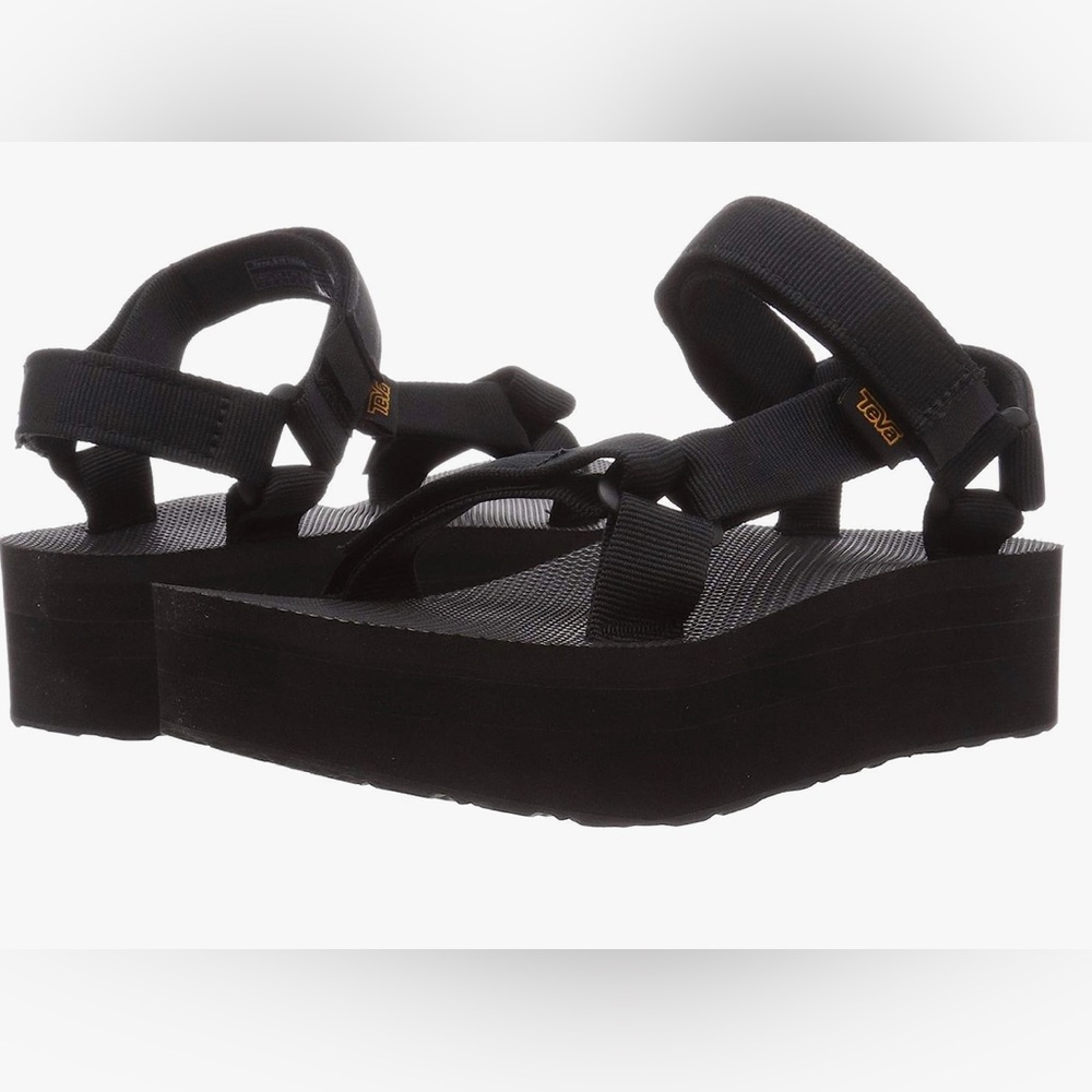 Black TEVA platform/flatform sandals